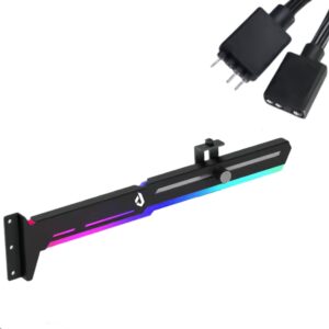 Alternative view of Suport Placa Video UpHere G276ARGB, Reglabil Bidirectional, 5V ARGB, Negru